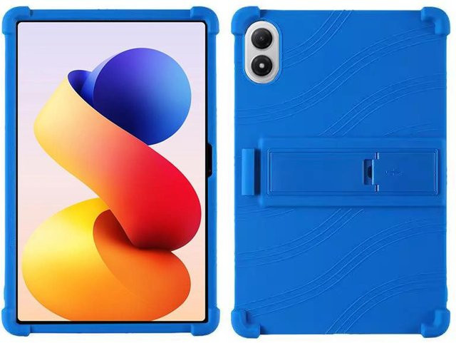 Stoßfeste Silikon Hülle für Xiaomi Redmi Pad 2 Pro 12,1 Zoll mit Ständer Funktion in Blau - Bild 1