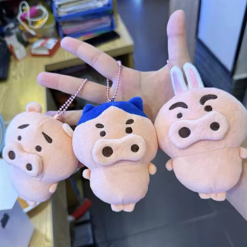 MINISO Bär-Schwein Plüsch-Schlüsselanhänger, Weiß - Bild 2