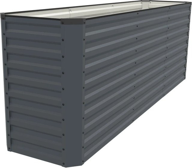 VidaAtHome.de RIVARO Hochbeet aus Stahl in Graphitgrau und Schwarz, B/T/H: 260 x 60 x 90 cm - Bild 1