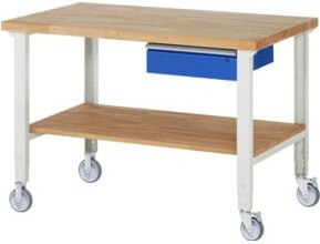 Rau Fahrbare Werkbank höhenverstellbar 7001A7, grau/mehrfarbig, B/T/H: 150 x 90 x 95-100 cm - Bild 1