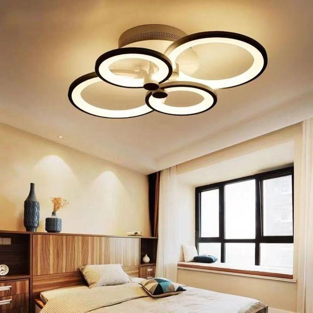 Moderne LED-Deckenleuchte von Yuda Lighting in Beige mit 4 Leuchtmitteln, B/T/H: 60 x 40 x 13 cm - Bild 1