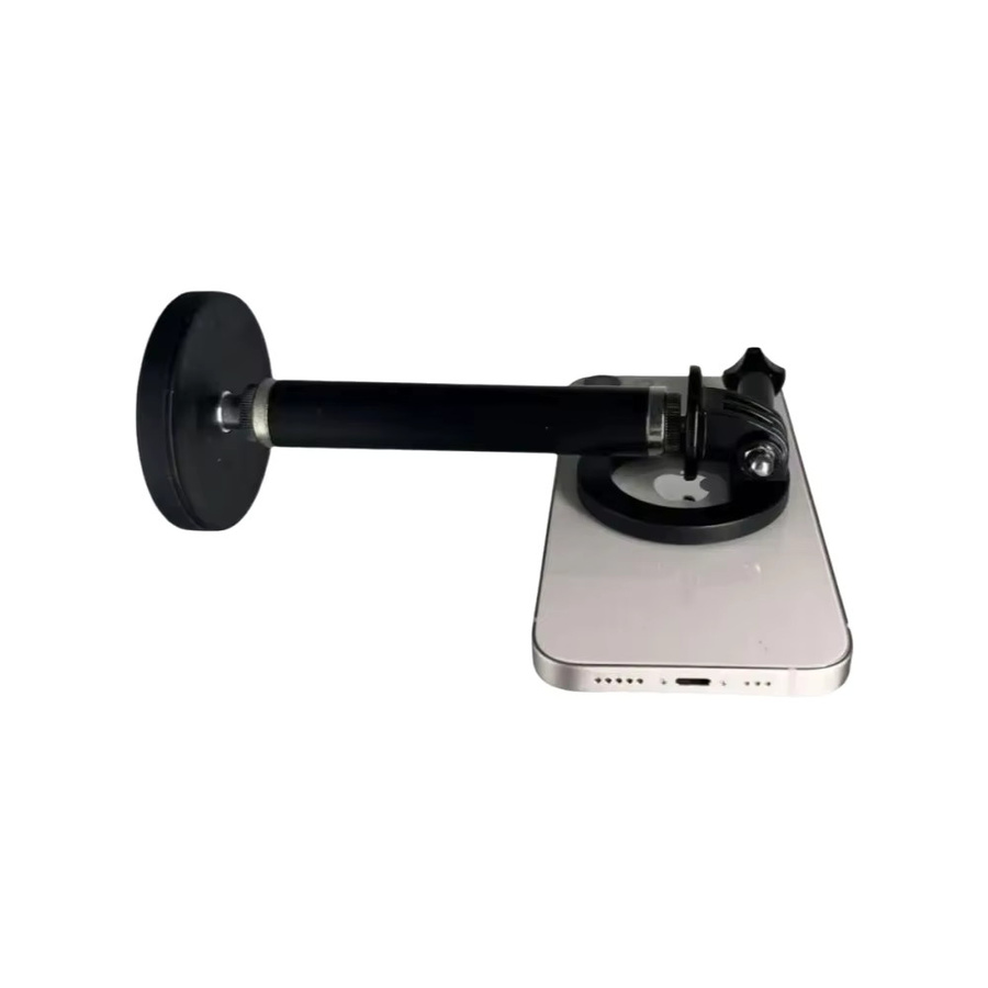 Magnetischer Saugnapf-Handyhalter mit Metallverlängerung und Universalgelenk in Schwarz für Live-Streaming und Outdoor-Aktivitäten - Bild 4