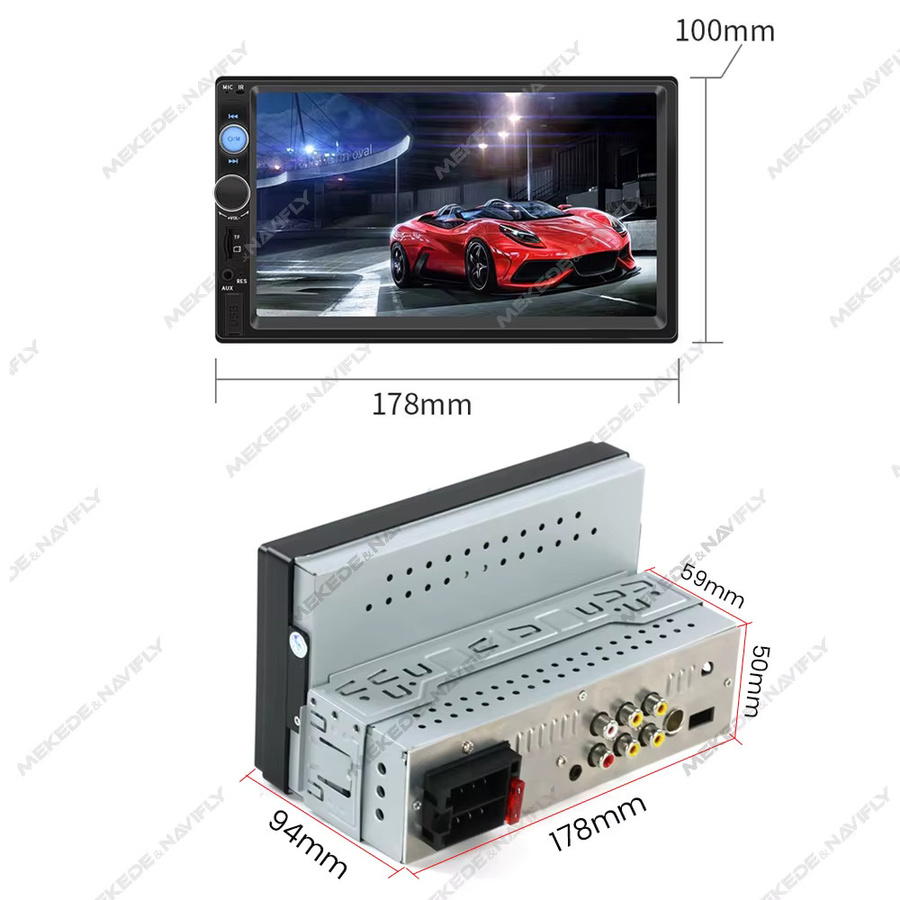 Navifly ND2 Universal 1Din Autoradio mit 7 Zoll HD Touchscreen, Bluetooth und Mirror Link in Schwarz - Bild 2
