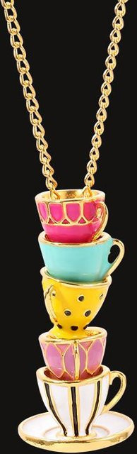 CHIC STUDIO Halskette Teetasse Teekanne Anhänger, Damen, beige - Bild 1