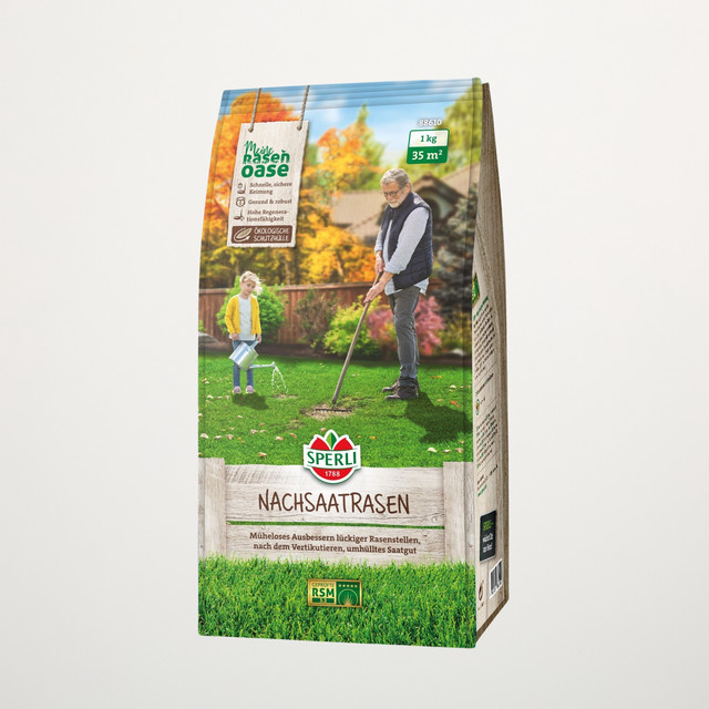 SPERLI's Nachsaatrasen Samen RSM 3.2 umhüllte Rasensamen, 1 kg - Bild 1