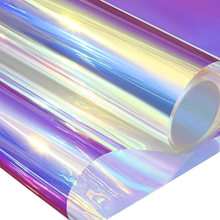 BUNPIG Regenbogen-Fensterfolie in Multicolour, statisch haftende holografische Glasfolie als Sichtschutz und UV-Schutz, abnehmbarer Dekorationsaufkleber für Zuhause und Büro - Bild 2