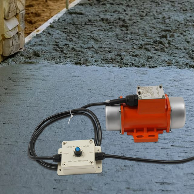 Bymaocar Elektrischer Vibrationsmotor mit Drehzahlregler 40W in Silber und Orange - Bild 1