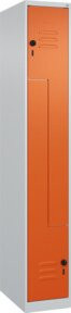C+P Z-Spind Classic PLUS Spind mit 2 Fächern, Grau/Orange, H x B x T: 185 x 30 x 50 cm - Bild 1