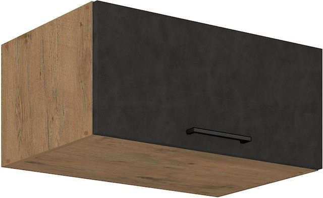 Vigo Aufsatzschrank Hochschrank Lancelot Matera für deine Küchenzeile, Eiche und Grau, Breite: 80 cm - Bild 1