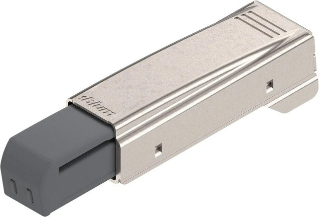 Blumotion Aufsteckteil-Scharnier Blum 973A Gerader Bandarm Clip-on Soft-Close aus Stahl, vernickelt in Silber - Bild 1