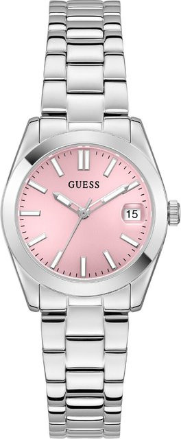 Guess Armbanduhr Alice, Quarz, Edelstahl, Pink, 32 mm, Damen - Bild 1