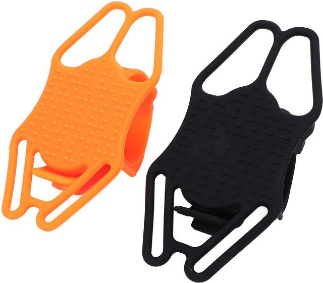 Koogeelife Mountainbike Handyhalterung aus Silikon für 4,7-7,2 Zoll, 2 Stück, orange - Bild 1