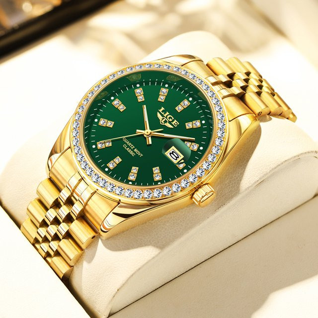 LIGE Armbanduhr Quarz, Edelstahl, Herren, Wasserdicht, Datum - Bild 1