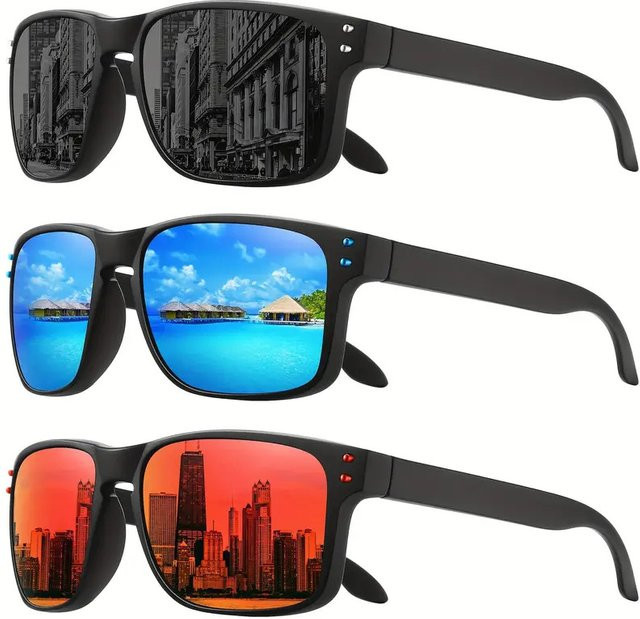 CHUYONG Sonnenbrille, quadratisch, Vollrand, Kunststoff, Schwarz, Unisex - Bild 1