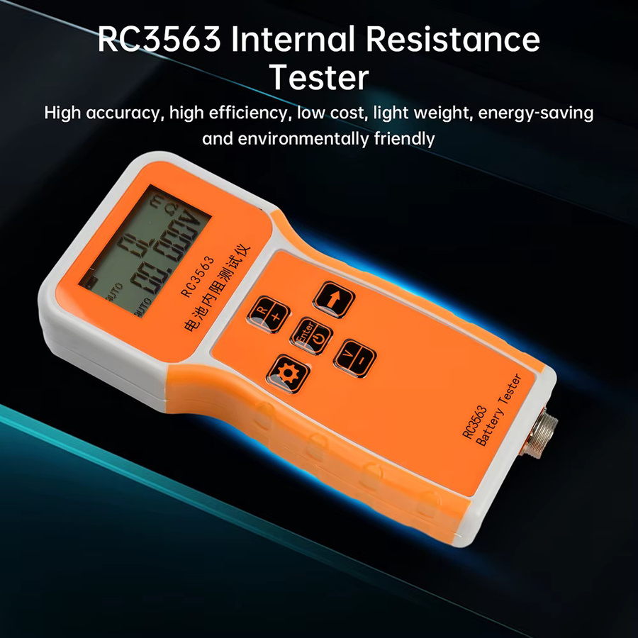 Aideepen RC3563 Typ-C Batteriespannungs- und Innenwiderstandstester für 18650 Lithium-Eisenphosphat Batterien in Orange - Bild 2