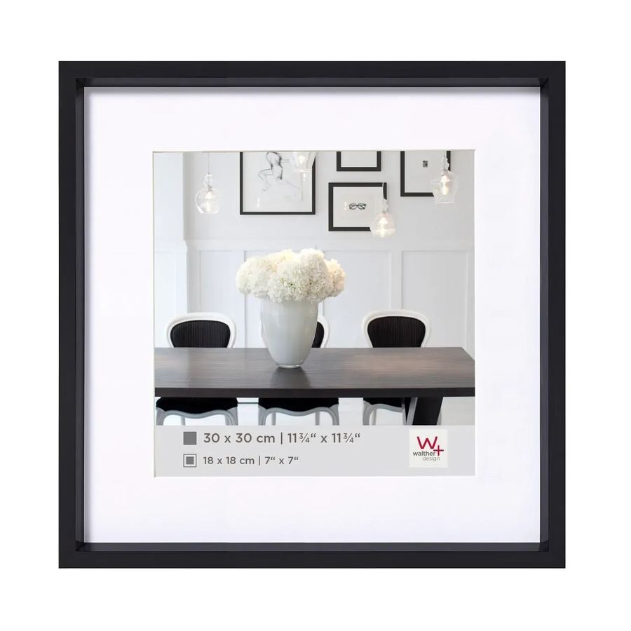 Walther Design Steel Style Kunststoff Bilderrahmen Schwarz B/H: 30 x 30 cm - Bild 2