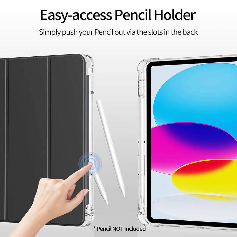 Magnetische Smart-Hülle von tzion für iPad 11. Generation (11 Zoll) und 10. Generation (10,9 Zoll), dreifach faltbares Stiftetui in Blau - Bild 4