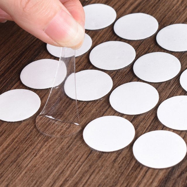 70 Stück Nano-Gel-Matten Transparentes Doppelseitiges Klebeband Rund Spurlos Abnehmbar für DIY-Basteleien und Dekorationen - Bild 1