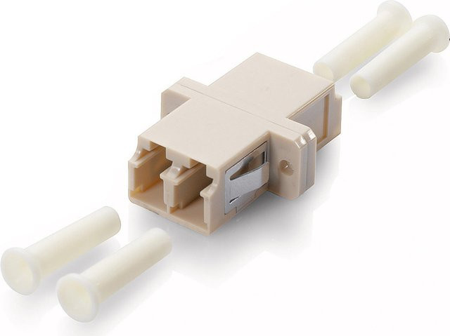 Equip LC-Lichtwellenleiter-Adapter OM3 Multi-Modus unbeschichtet, Farbe: Beige, Länge: 1275 mm, 12 Stück pro Paket - Bild 1