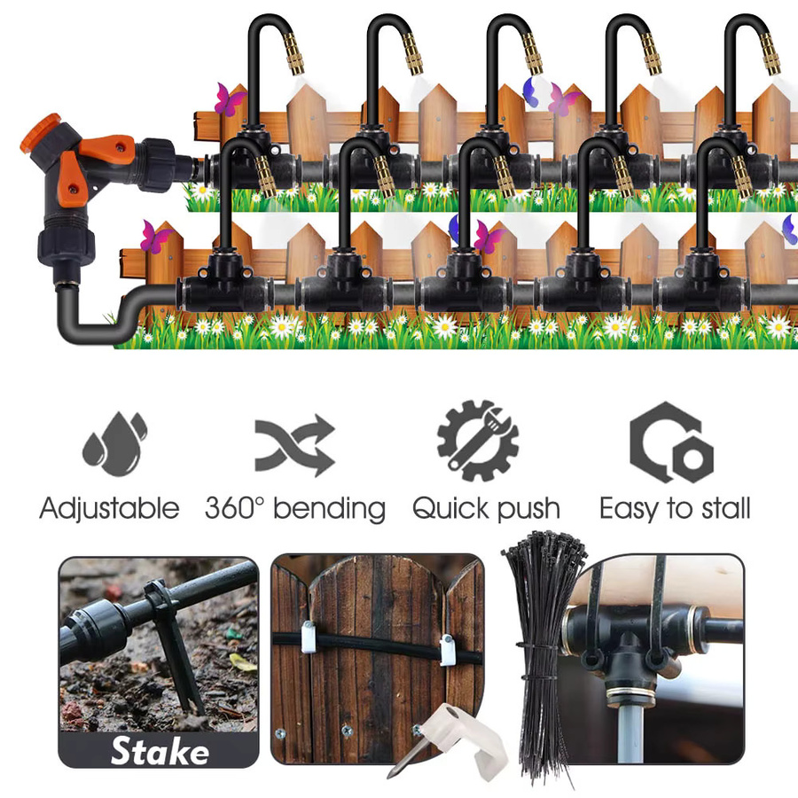MUCIAKIE DIY Sprayer Kit Universal Bewässerungssystem mit 5/8mm Schlauch für Garten und Terrasse - Bild 5