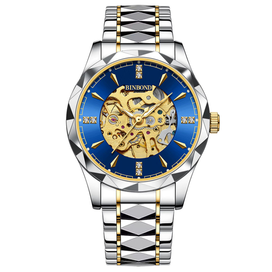 BINBOND Armbanduhr, Automatik, Edelstahl, Blau, Herren - Bild 6