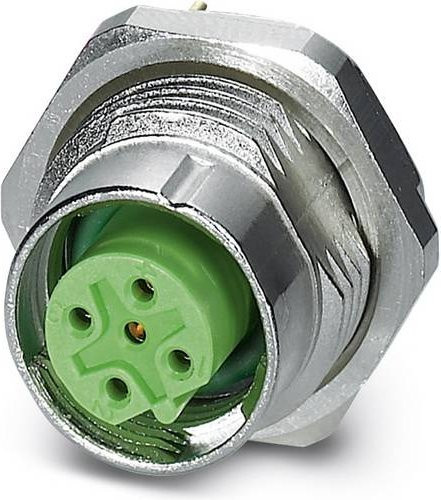 Phoenix Contact 1456585 Sensor-Aktor-Einbausteckverbinder M12 Buchse, 5 Pol, silber, Schraubanschluss - Bild 1