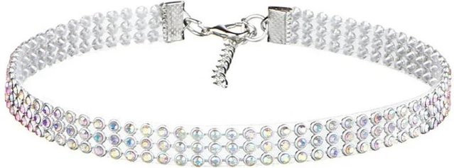 Halskette Choker, Strassstein, weiß, Damen - Bild 1