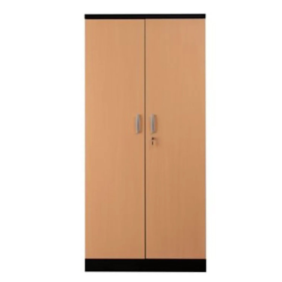PROREGAL Aktenschrank Beetle mit 4 Fachböden und Schloss, Schwarz & Buche, H x B x T: 195 x 92 x 42 cm - Bild 2