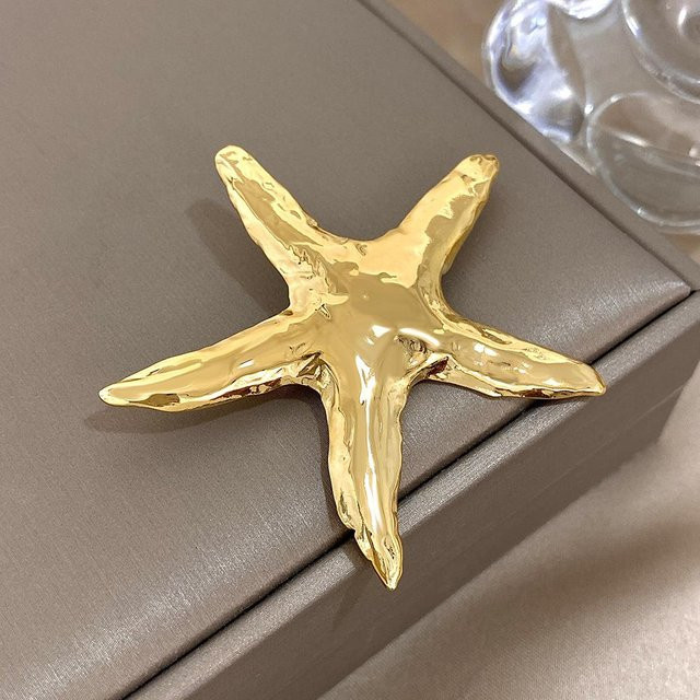Flashbuy Brosche Edelstahl, Gold, Damen, Vintage - Bild 1