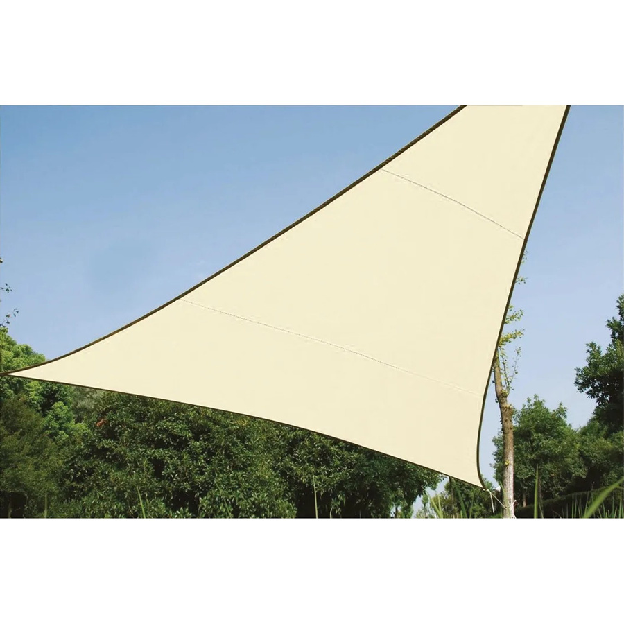 Perel Dreieck-Sonnensegel aus PE-Gewebe in Beige/Creme, B x B: 500 x 500 cm - Bild 2