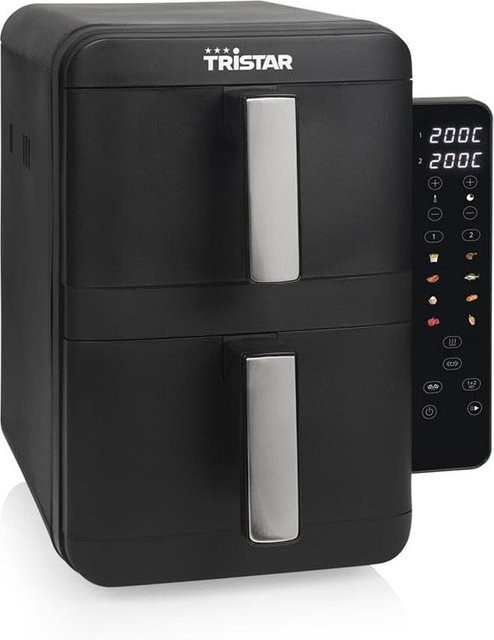 Tristar FR-907 Stack Doppel-Heißluftfritteuse in Schwarz mit Timer und 2400 Watt - Bild 2