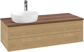 V&B Waschtischunterschrank Antao mit Beleuchtung, Farbe Honig Eiche, B/T/H: 120 x 50 x 50 cm - Bild 1