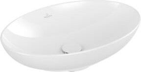 Villeroy & Boch Aufsatzwaschtisch Loop & Friends in Weiß, Oval, Keramik, Breite: 56 cm, Tiefe: 38 cm - Bild 1