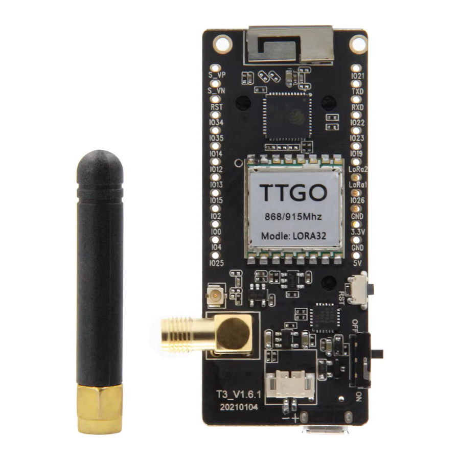 LILYGO TTGO LoRa32 V2.1 1.6.1 ESP32 LoRa Entwicklungsboard mit 0,96 Zoll OLED, TF-Karte, BLE und WiFi in Schwarz - Bild 4