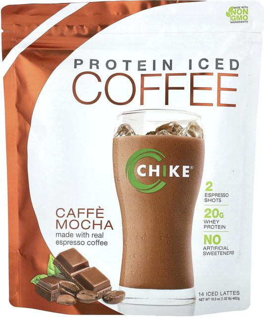 Chike Nutrition, Getränkepulver, Protein-Eiskaffee, Café Mocha, 462 g - Bild 1