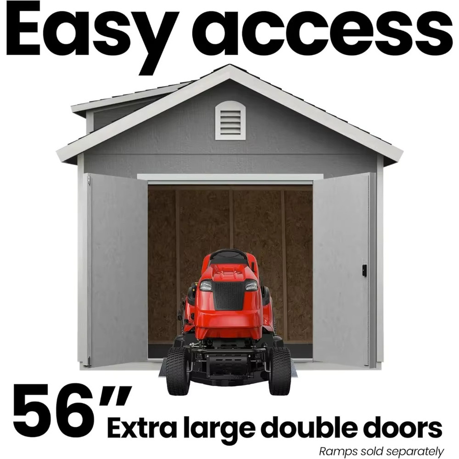 Do-it-Yourself Aufbewahrungsschuppen aus Holz mit Boden in Beige und Blau, B: 304,8 cm, T: 304,8 cm, H: 365,76 cm - Bild 3