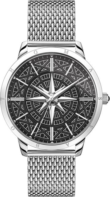 Thomas Sabo Herrenuhr, Quarz, Edelstahl, Schwarz, 42 mm, 5 ATM - Bild 1
