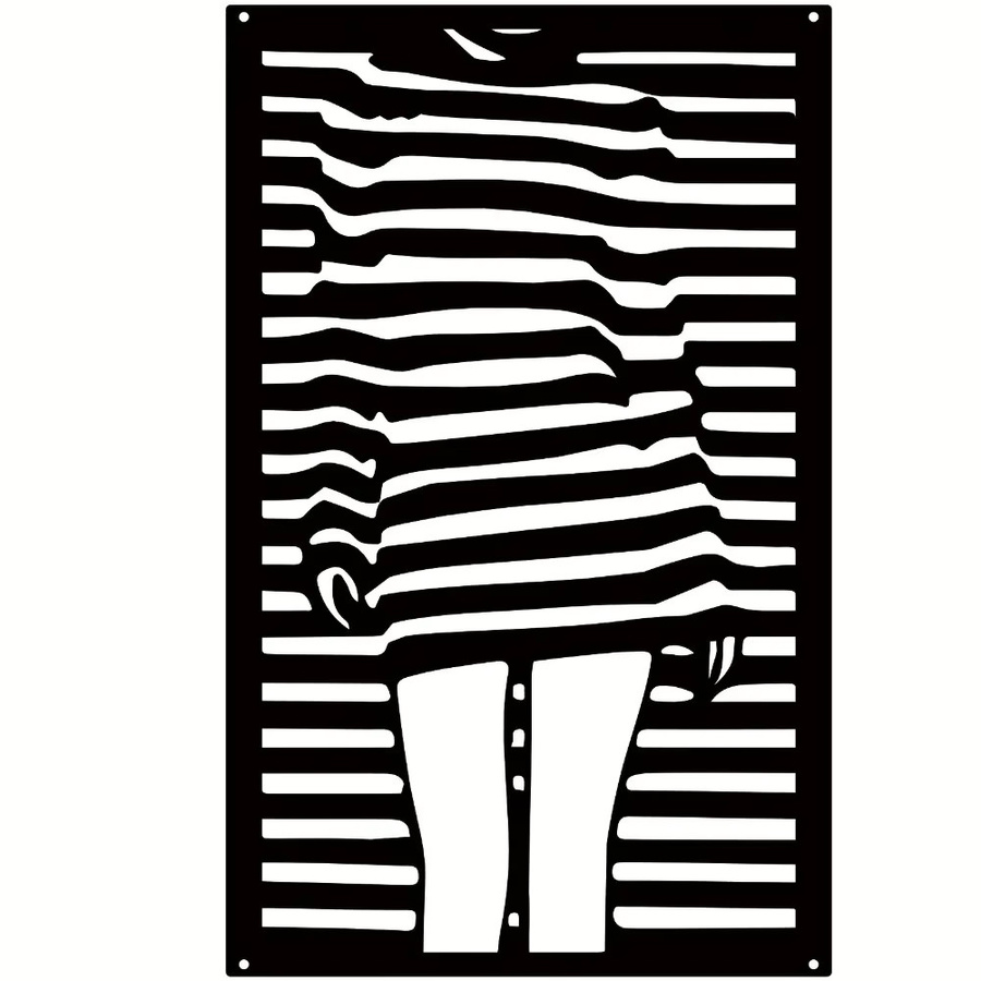 Minimalistische Metall-Wandkunst CIFBUY mit weiblichen Silhouetten in Schwarz - Bild 2