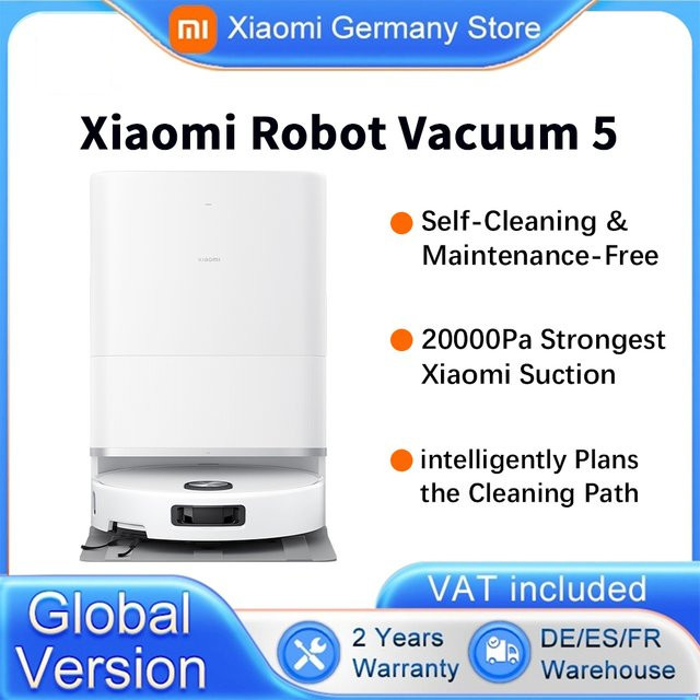 Xiaomi Robot Vacuum X20+ Saugroboter mit ausziehbarem Mopp und Selbstreinigungsstation, Farbe: Weiß - Bild 1