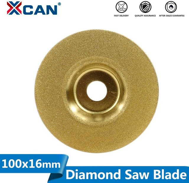 XCAN Diamant-Schleifscheibe in Gold, Durchmesser: 100 mm, Körnung 240, Polierscheibe für Winkelschleifer und Kreissägeblätter - Bild 1