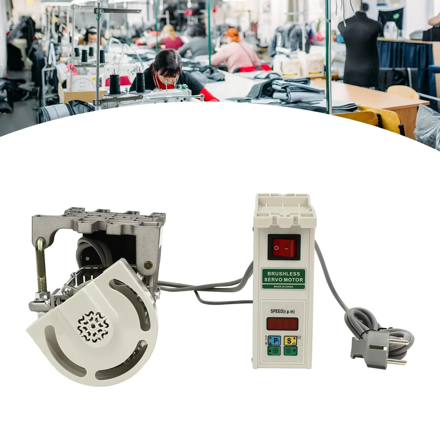 Bymaocar Elektrischer Nähmaschinenmotor 600 W, bürstenloser Industriemotor in Silber, 220 V, 4500 U/min, geräuscharm und energiesparend - Bild 3