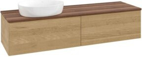 V&B Waschtischunterschrank Antao ohne Frontstruktur in Walnut und Honey Oak, B: 160 cm, T: 50 cm - Bild 1