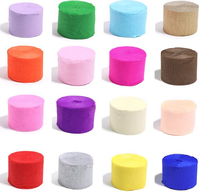 Mehrfarbige Krepppapier-Luftschlangen als DIY-Papiergirlande für Party, Hochzeit und Geburtstag, 25 m Länge, 45 mm Breite - Bild 1