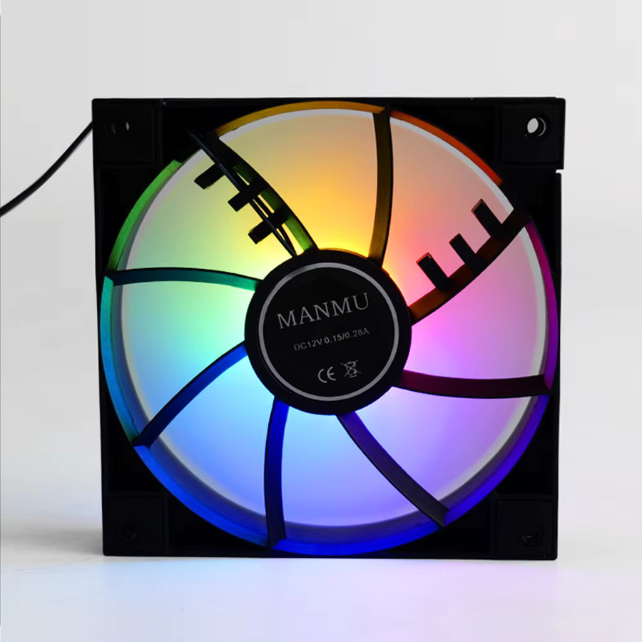 MANMU RGB PC Gaming Computer-Lüfter und CPU-Kühler, 120mm, Multicolour - Bild 2