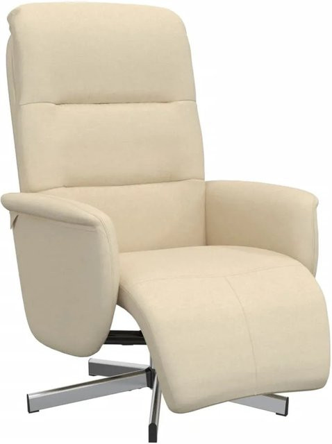 vidaXL Relaxsessel mit Fußhocker in Beige aus Stoff mit 360-Grad-Drehfunktion und manueller Rückenlehnenverstellung - Bild 1
