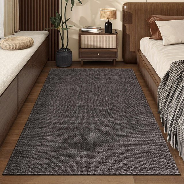 VIKAMA Beistellteppich Grau, Rechteckig, Rutschfest, Modern für Wohnzimmer, Schlafzimmer oder Balkon - Bild 1