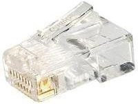 Equip RJ45 Steckverbinder für Rundkabel Cat.5e+Cat. in Transparent (100 Stück) - Bild 1
