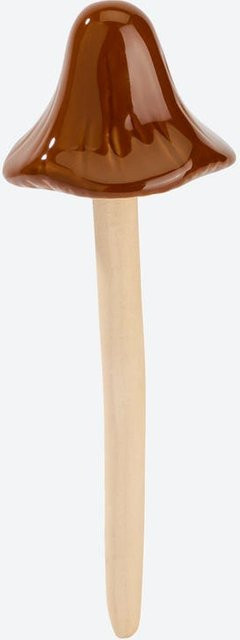 NKD Deko-Pilz mit Klangfunktion aus Keramik in Braun, Höhe: 17 cm, Breite: 6 cm, Tiefe: 6 cm - Bild 1