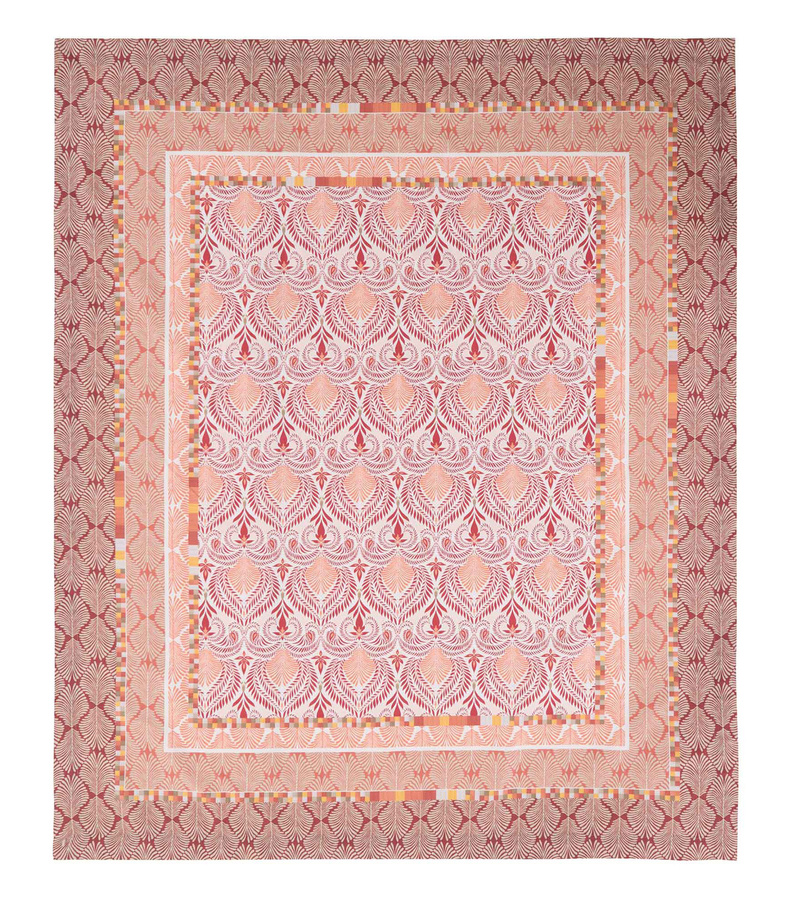 Bassetti Tischdecke Twill NAIROBI aus Baumwolle mit floralem Muster in Rot - Bild 1