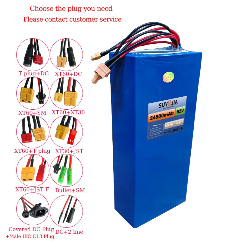 SUYIJIA Lithium-Ionen-Akku 52V 24,5 Ah in Blau mit integriertem BMS für Moped-Roller und elektrounterstützte Pendelwerkzeuge - Bild 2